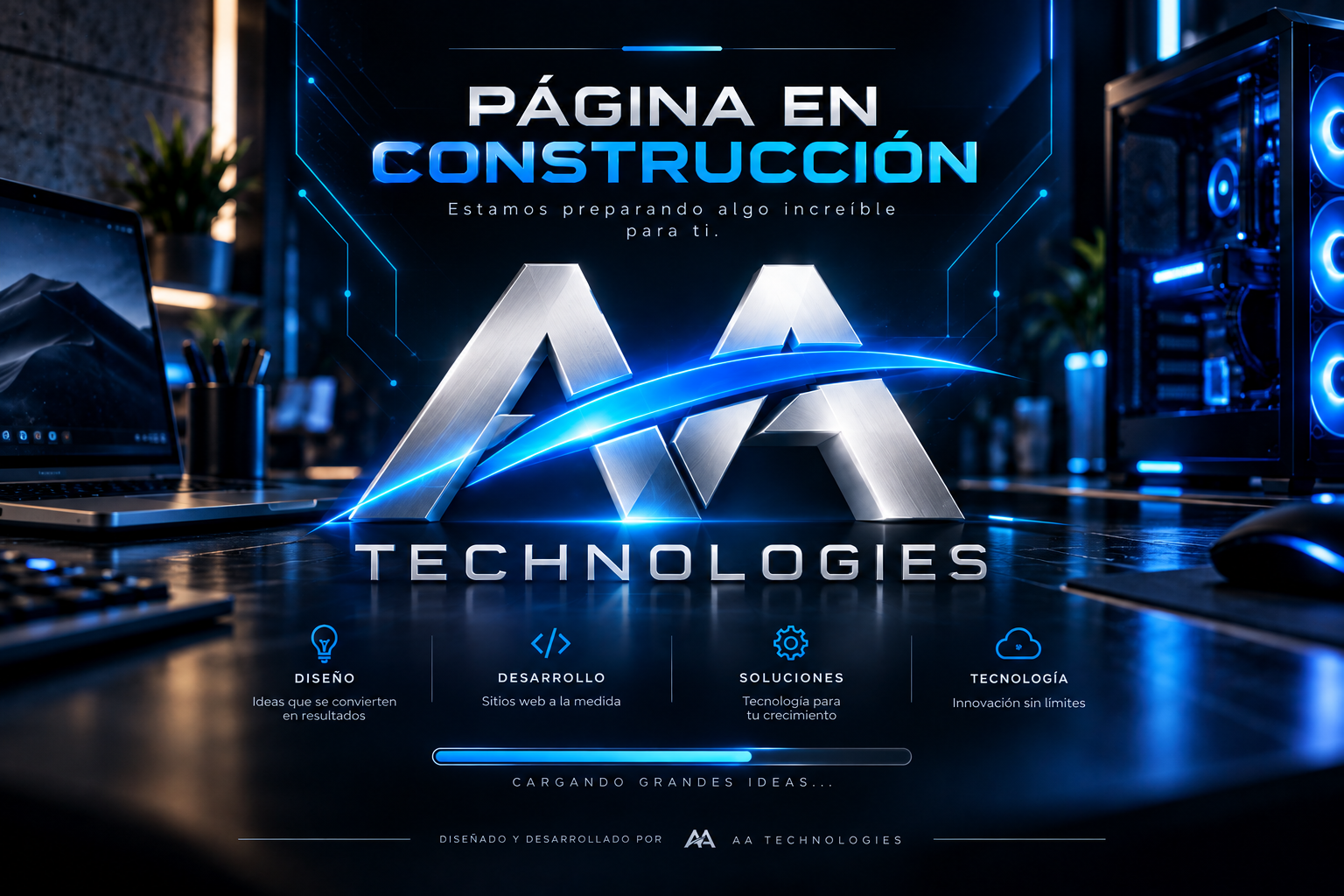 AA Technologies — Página en construcción. Estamos preparando algo increíble para ti.